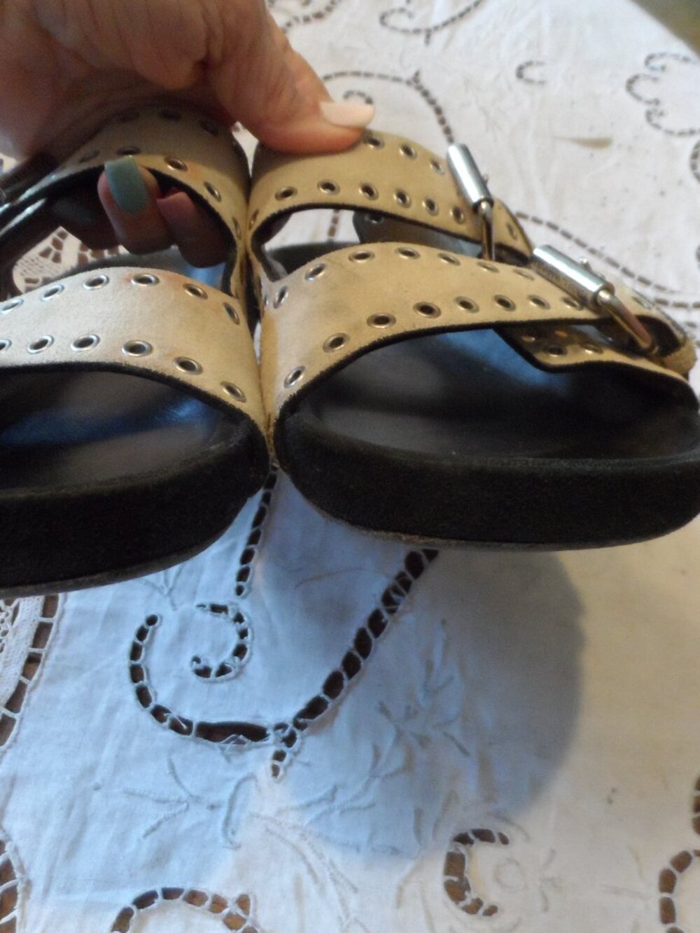 Isabel Marant Beige Suede Lennyo Sandals Size 6 - Picture 8 of 15